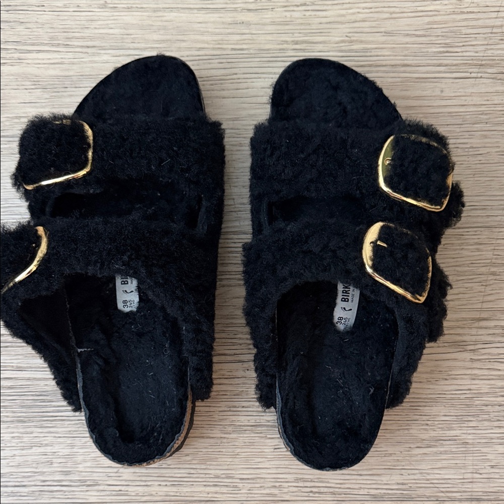 Black Arizona Big Buckle Birkenstocks